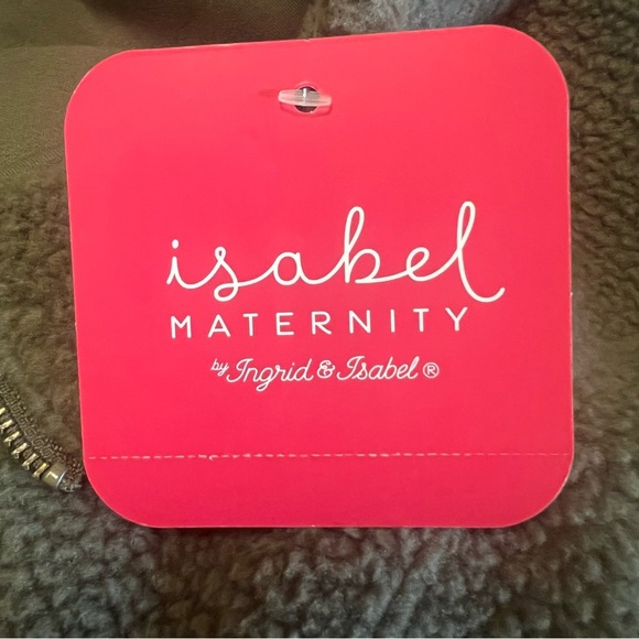 Ingrid & Isabel Maternity Olive Green Fleece Top Size XXL New - Picture 4 of 6